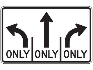 Sign: Lane Use Control Sign
