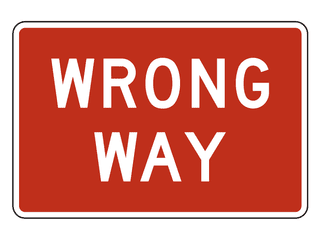 Sign: Wrong Way