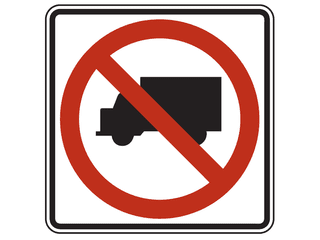 Sign: No Trucks