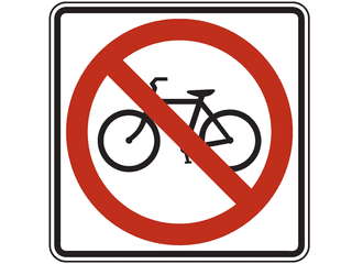 Sign: No Bicycles