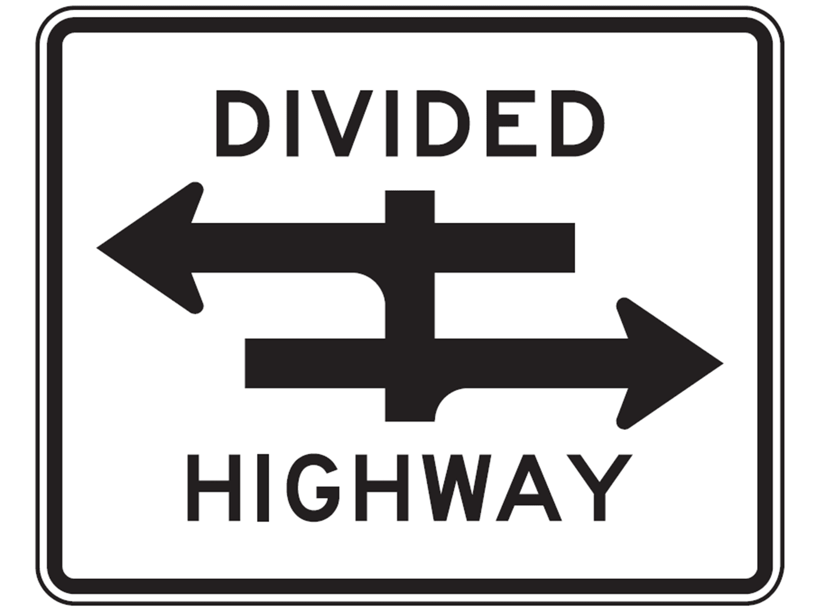 R6-3 R6-3 - R6: One Way and Divided Highway