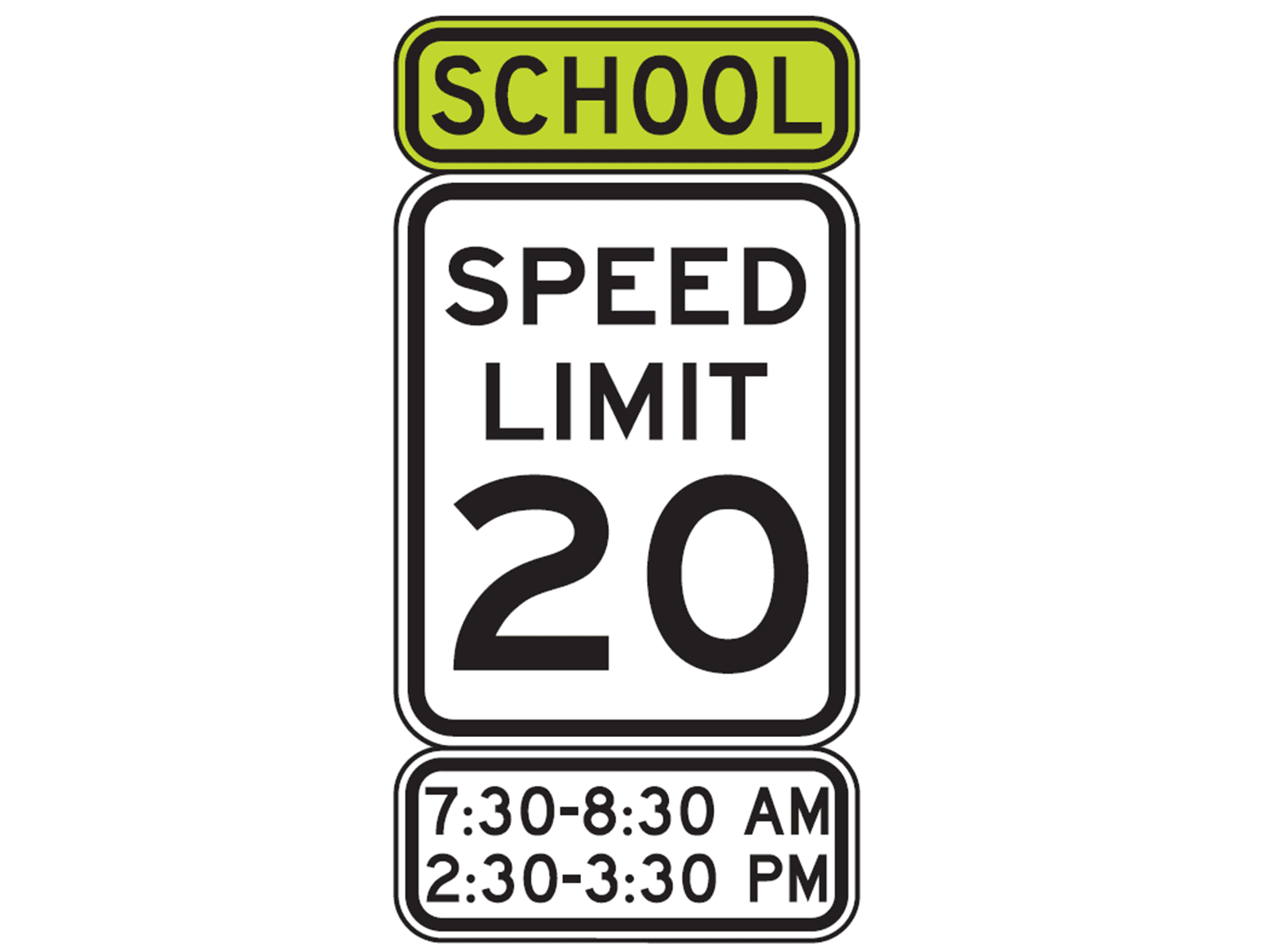 School speed limit when flashing S4-3P - S: School Signs