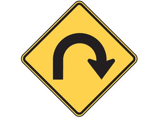 Sign: Hairpin Curve