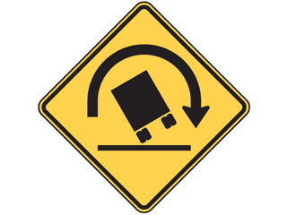 Sign: Truck Rollover Warning