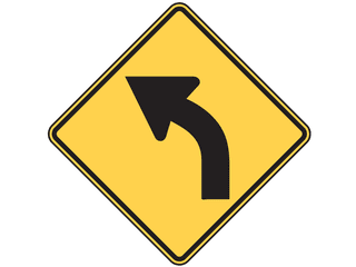 Sign: Left Curve.