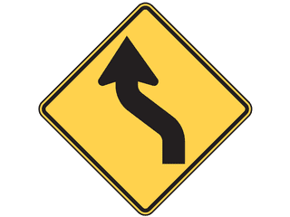 Sign: Left Reverse Curve