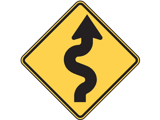 Sign: Winding Road Ahead