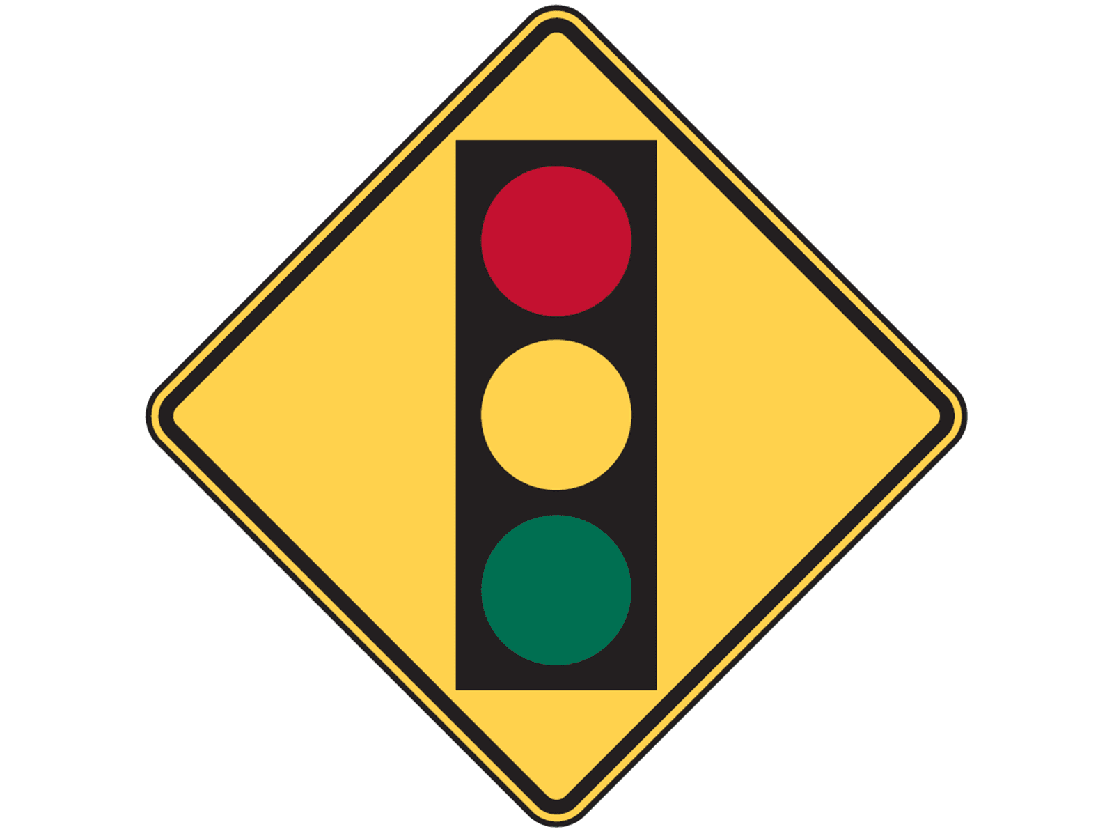 Traffic Signal Ahead W3-3 - W3: Advance Traffic Control