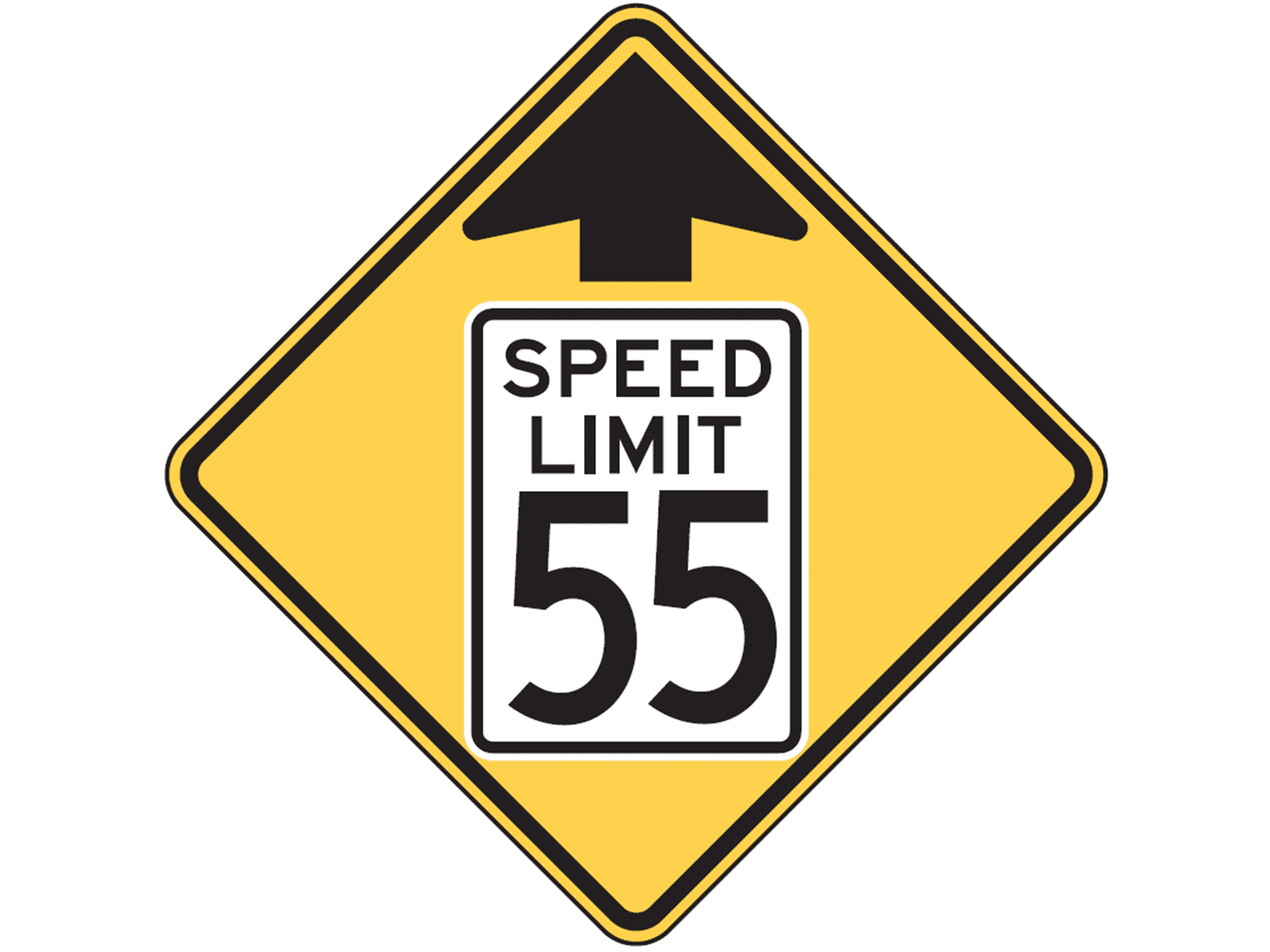 Speed Reduction Sign W3-5-55 - W3: Advance Traffic Control