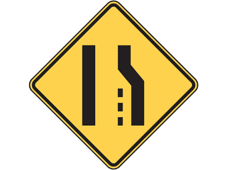 Sign: Lane Reduction