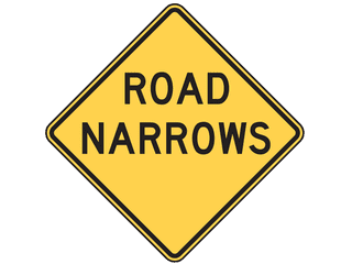 Sign: Road Narrows